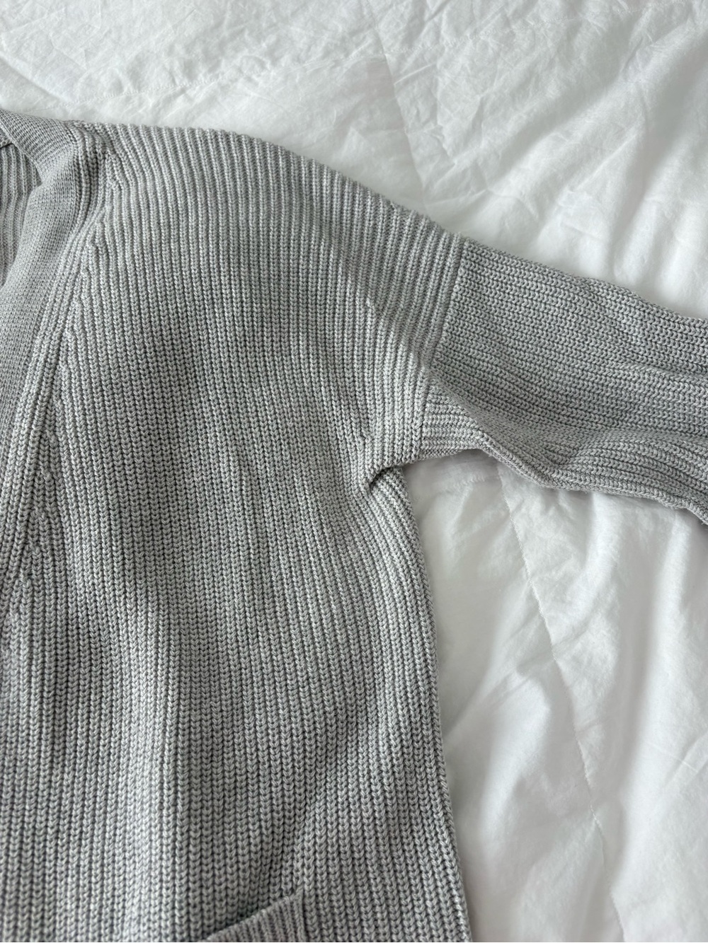 J.Crew light gray slouchy cotton cashmere blend cardigan sweater XS - Picture 5 of 11